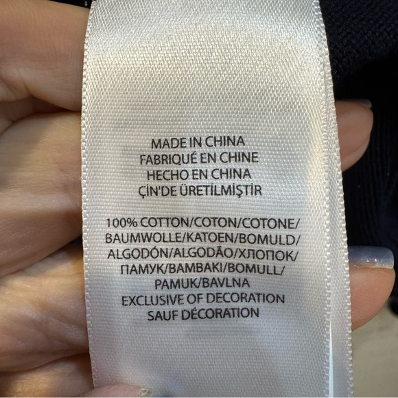 Ralph Lauren Pima Cotton V-Neck Sweater in Navy size Large - Picture 5 of 6